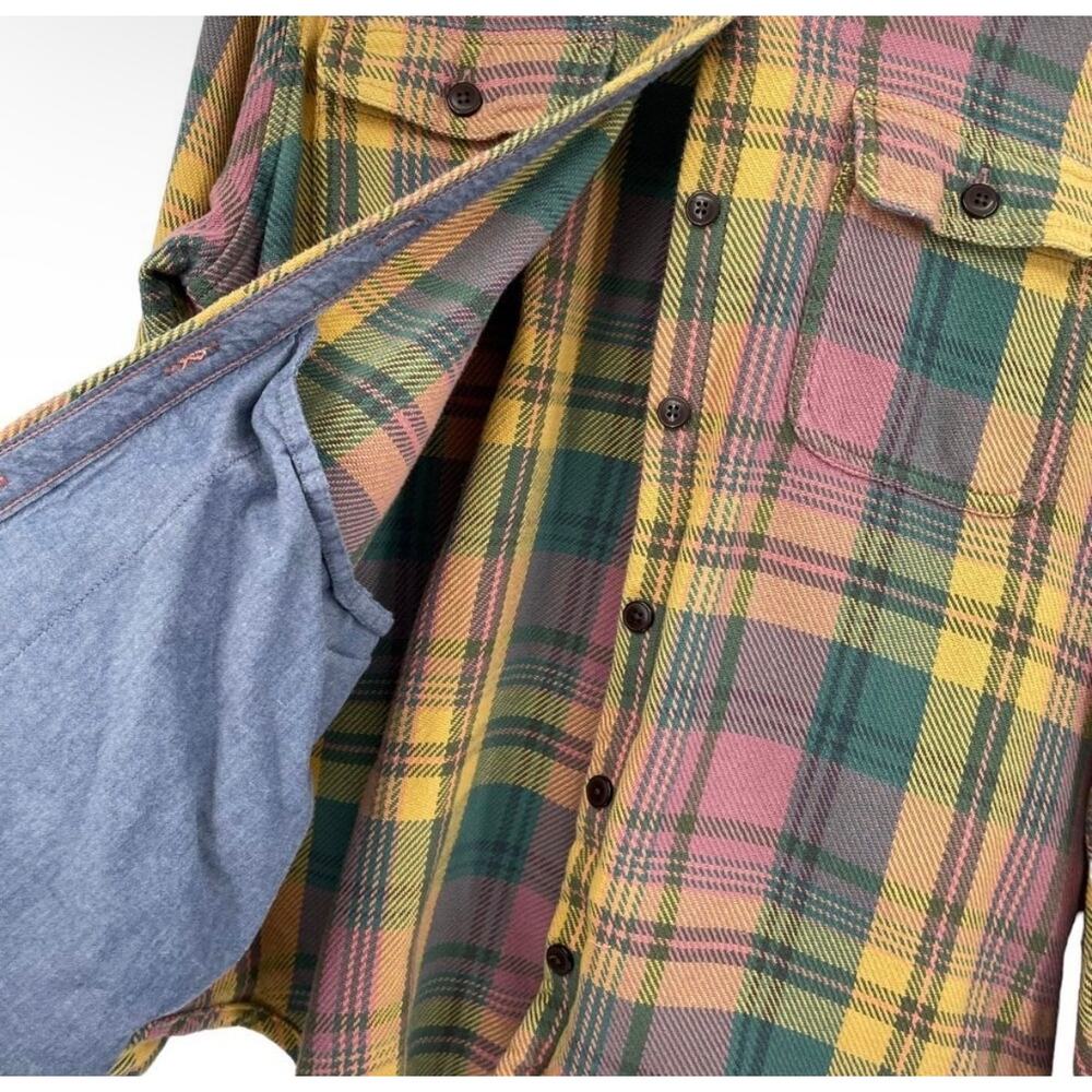L.L.Bean Plaid Chamois Flannel Shirt Jacket Shacket Cottagecore Oversized XL - Picture 4 of 9